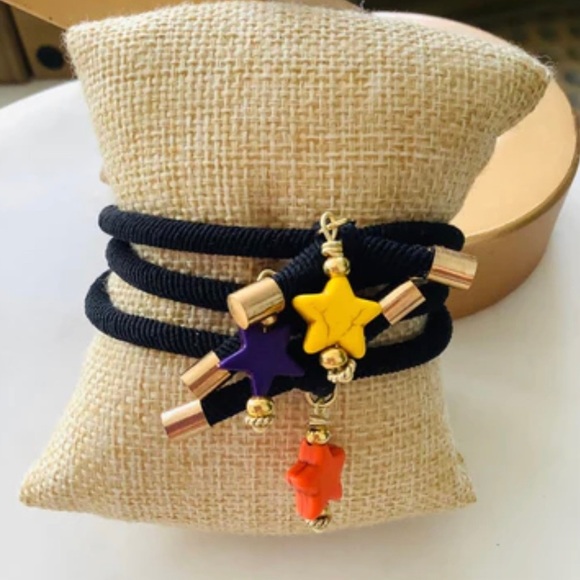 Elastic Bands - Bracelet or Hair Bands Womens Black [3] Elastic Bands Brand New - Picture 7 of 7